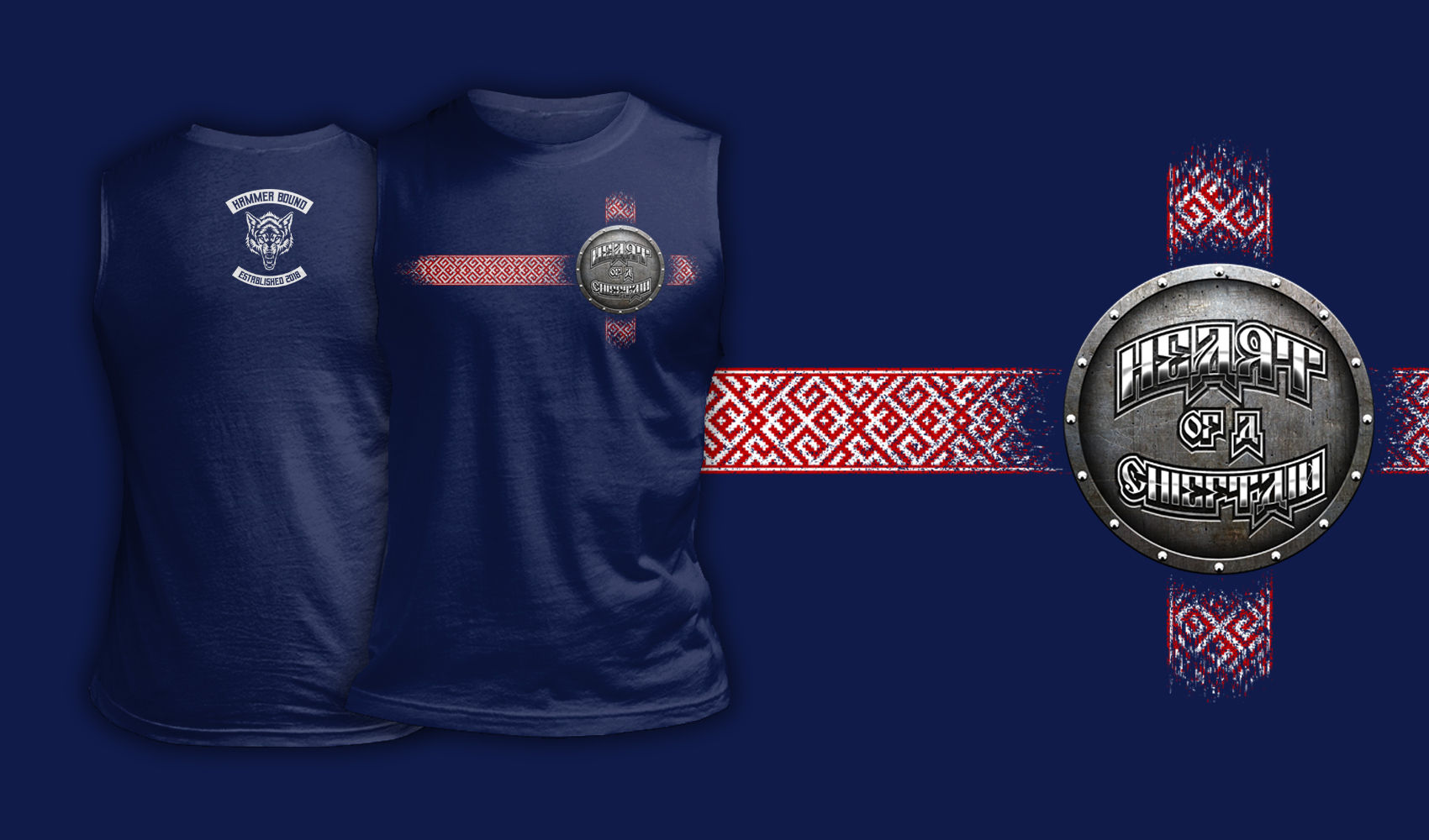 Heart Of A Chieftain - Muscle Shirt Navy